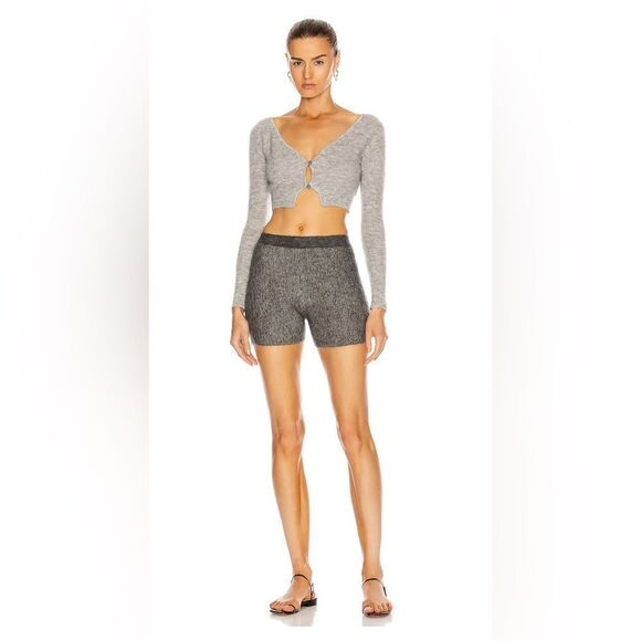 Jacquemus Pants - NWT JACQUEMUS Arancia Grey Striped Mohair Wool blend shorts